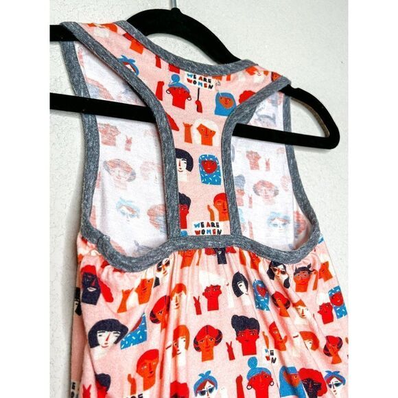 Girls Grey Vintage Everly Short Female Empowerment Romper Size 4T - Picture 4 of 4